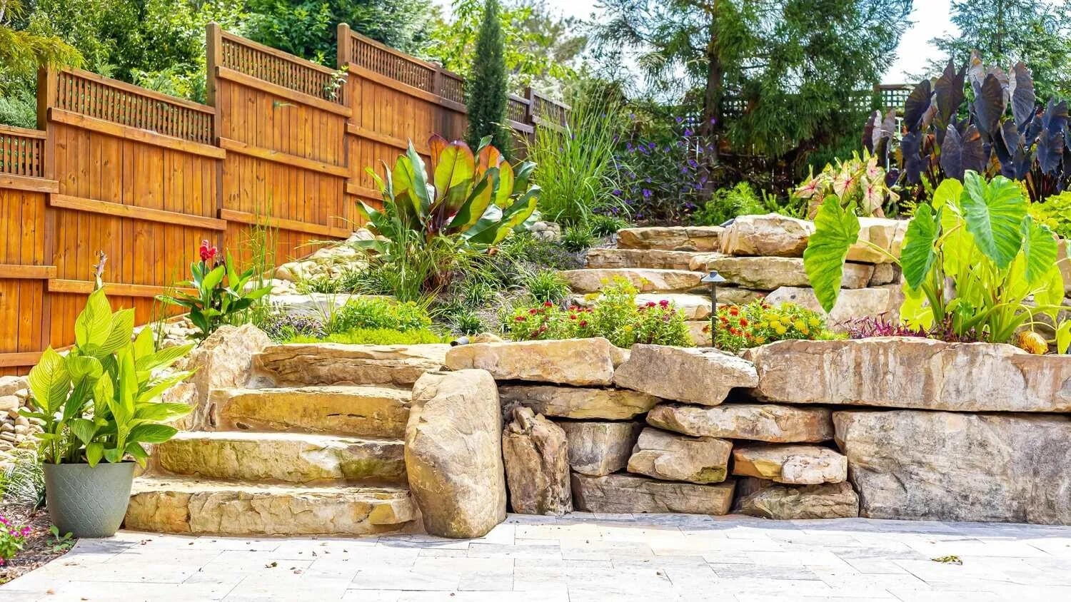 Retaining Wall Installation in Granger project 8
